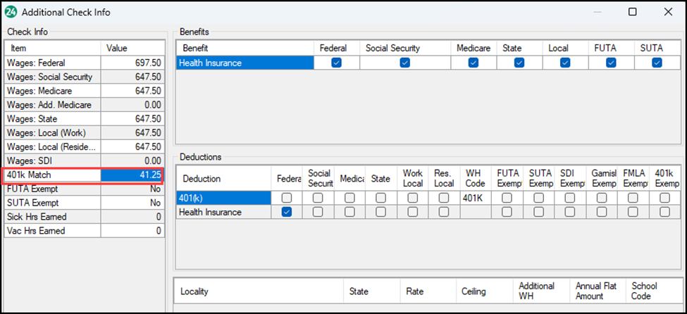 Image showing the additional check info window.